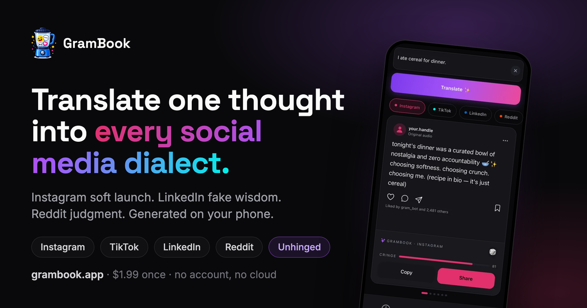 GramBook: Social Dialect Translator